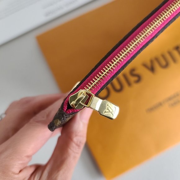 Authentic Louis Vuitton Neverfull Pouch GM Peony - Picture 8 of 12